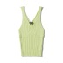 V-neck solid color elastic knitted vest  NSHS46836