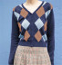 loose knit new plaid cardigan NSHS46868