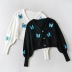 Butterfly decor knitted cardigan jacket NSHS46883