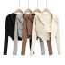 elastic camisole ＆ irregular zipper jacket NSHS46908