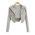 elastic camisole ＆ irregular zipper jacket NSHS46908