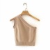 Slingle shoulder solid color cami sweater NSHS46938