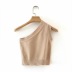 Slingle shoulder solid color cami sweater NSHS46938