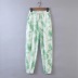 elastic high waist tie-dye printed sports pants  NSHS46958