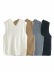 Fashion knitted solid color loose vest NSHS46967