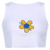 flower embroidery self-cultivation short waistcoat NSLQ39321