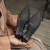 new fringed rhinestone high heel black sexy sandals NSHU39339