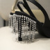 new style rhinestone tassel black sexy high heel sandals NSHU39354