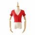 fashion hollow lace knitted short-sleeved T-shirt  NSAC39389