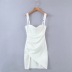 slim fold irregular suspender dress  NSAC39404
