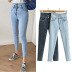 Fashion stitching high waist slim jeans  NSLD39413