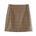 casual simple short plaid skirt  NSLD39416