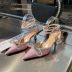 new bow pointed rhinestone stiletto sandals NSCA39430