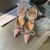 new bow pointed rhinestone stiletto sandals NSCA39430