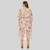 plus size fashion printed mesh stitching flying sleeve dress  NSJR39460