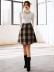 Plaid High Waist Short Woolen Skirt NSXYA39485