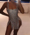 Sexy Strap Metal Mesh Dress NSXYA39501