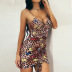 Sexy Butterfly Leopard Print Dress NSXYA39560