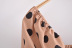 square neck puff sleeve polka dot dress NSAM39597