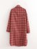 spring lapel breasted long plaid dress  NSAM39606