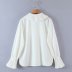 pleated lapel layered stitching blouse  NSAM39613