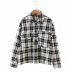 fashion loose pocket plaid shirt jacket NSAM39617