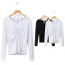 casual simple long-sleeved slim bottoming shirt NSLD39687