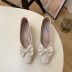new fashion thick-heeled mid-heel bowknot comfortable shoes NSHU39704