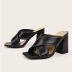 high-heeled thick-heeled fashion square sandals  NSHU39709