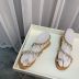 pearl rhinestone beach sandals  NSCA39734