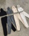 hooded sweatshirt elastic waist drawstring sweatpants two-piece suit NSHS39743