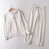 hooded sweatshirt elastic waist drawstring sweatpants two-piece suit NSHS39743