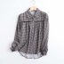 doll collar lantern sleeve loose plaid shirt  NSAM39841