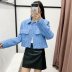 spring breasted texture short suit jacket  NSAM39845