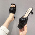 Fashion Square Toe Stiletto Slippers  NSCA39903