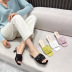 Fashion Square Toe Stiletto Slippers  NSCA39903