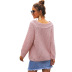 strapless diagonal collar loose thick pullover sweater NSSA39949