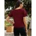 round neck plus size short-sleeved slim chiffon shirt NSSA40010