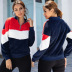 new contrast color stitching plush long-sleeved bottoming sweatshirt NSSA40027