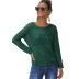 wave long-sleeved round neck sweater NSSA40031