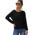 wave long-sleeved round neck sweater NSSA40031