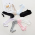 Spring and summer silk pure color boat socks NSFN40078