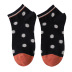 cotton polka dot short boat socks  NSFN40126