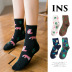 cotton jacquard breathable tube socks NSFN40143