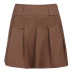 high waist solid color casual pleated skirt NSLQ40152