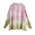 spring multicolor tie-dye casual blouse NSAM40173