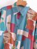 Retro Hit Color Long-Sleeved Floral Shirt NSAM40192