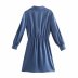 Bow Decorated Silk Satin Texture Dress NSAM40209