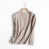 new spring single-breasted knit round neck long-sleeved tops NSAM40214