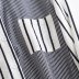 lapel stripe stitching single pocket long-sleeved shirt NSAM40221